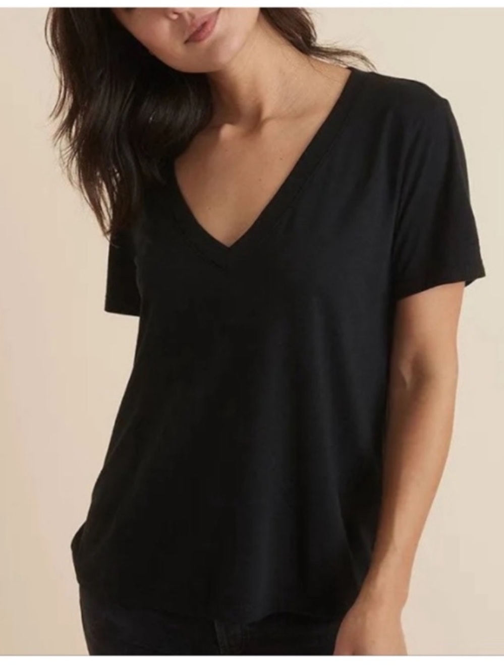 Marine Layer black classic vneck casual tshirt XL